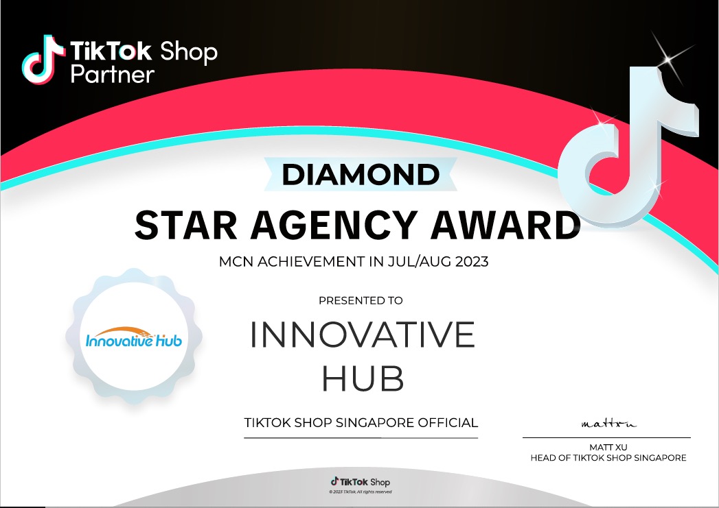 Innovative Hub Achieves Diamond for MCN and Platinum for TSP in TikTok Shop’s Star Agency Awards
