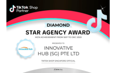 TikTok Shop Star Agency Award – Diamond, MCN achievement Sep–Dec 2023 – Innovative Hub
